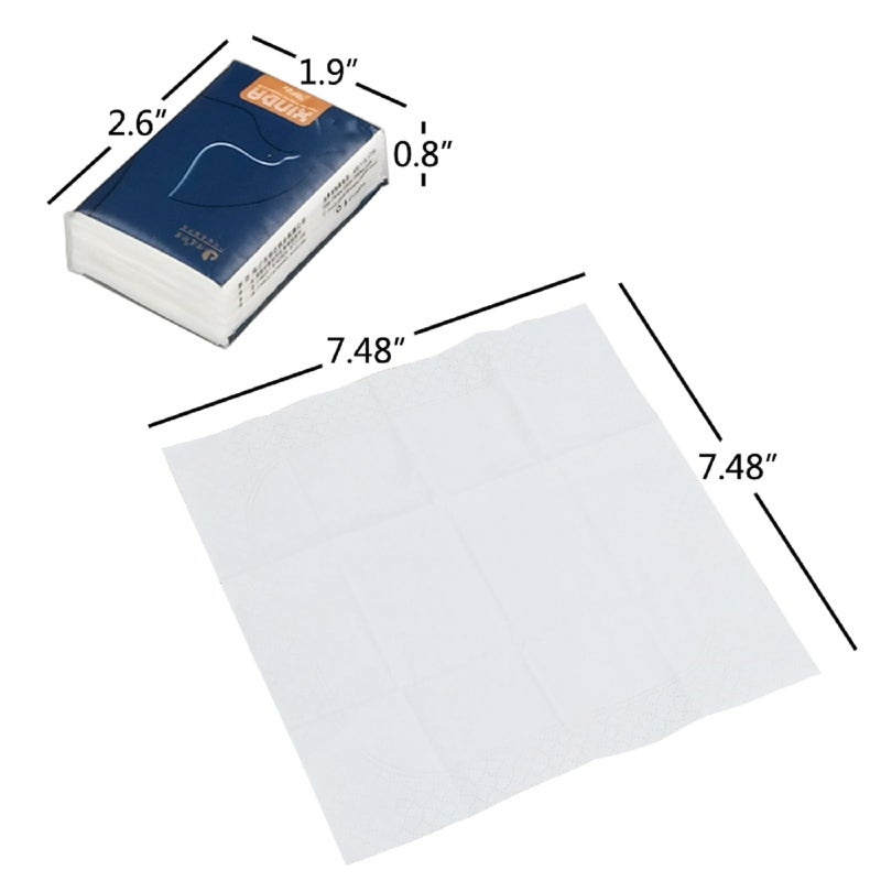 HOMMP 4-ply Pocket Packs Facial Tissues (120 Packs), Mini Pocket Tissue Packs - Image 4